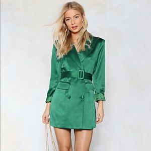 Green NastyGal Blazer Dress